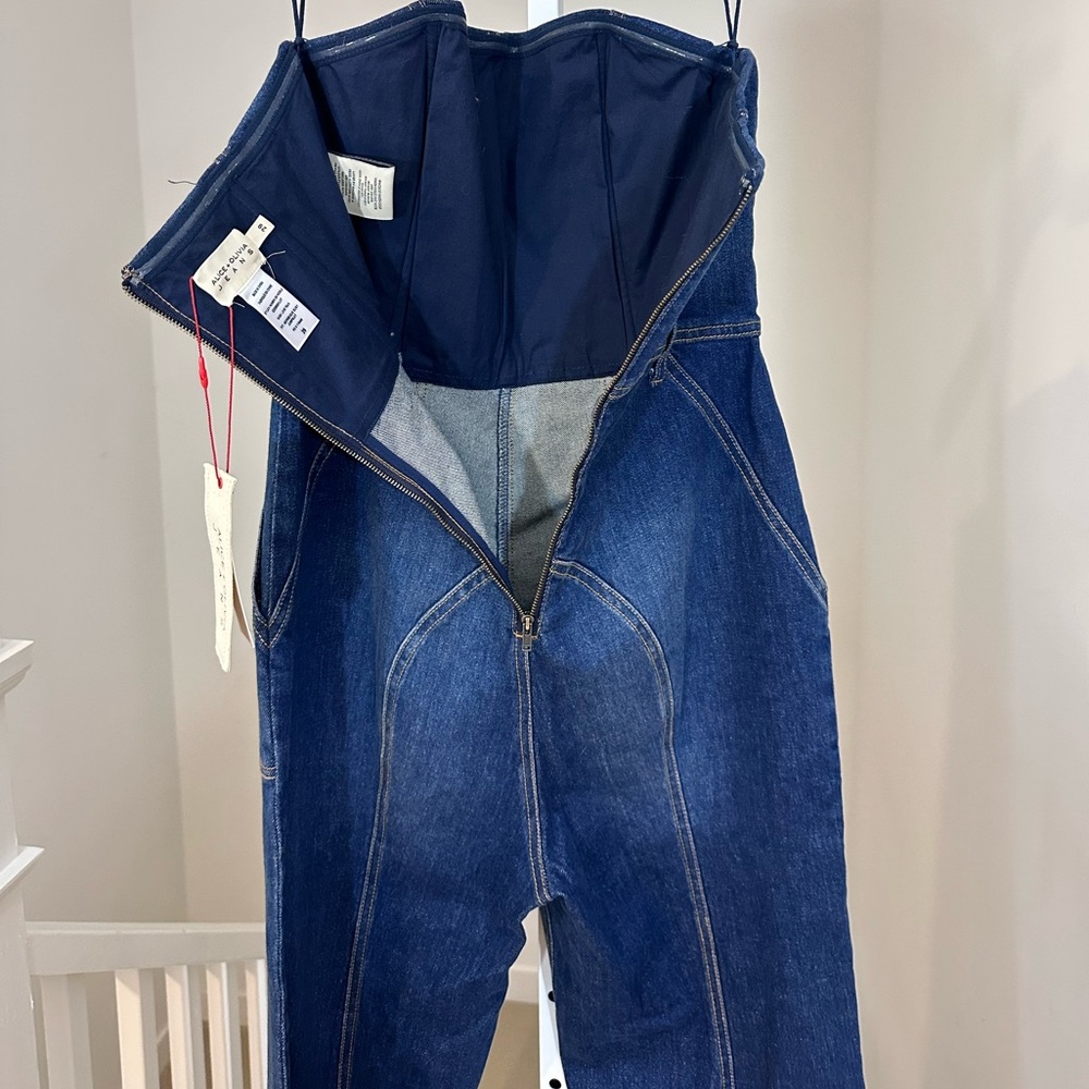 Alice + Olivia Blue Denim Jumpsuit - Picture 8 of 13